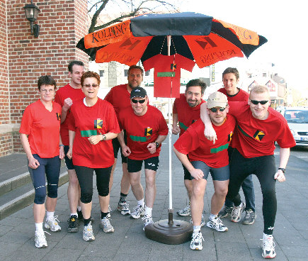 Pressefoto der Kolping-Laufgruppe zum Spendenmarathon